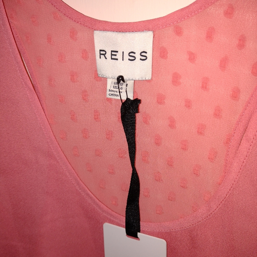Reiss pink sleeveless blouse size 10 - NWT - Picture 1 of 6